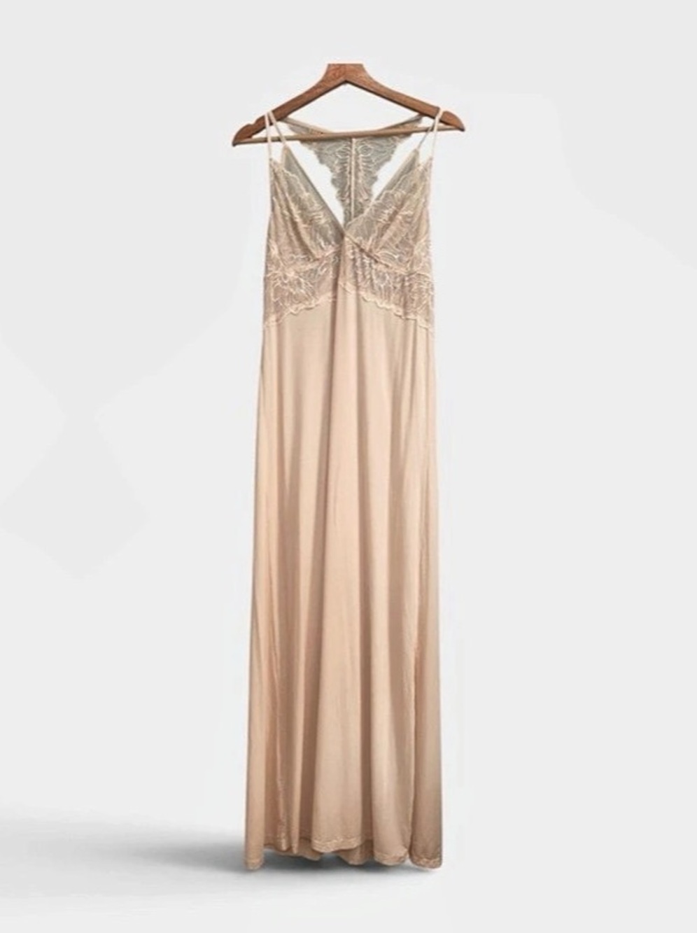 Fleurt Lace Maxi Chemise Cream Size XL